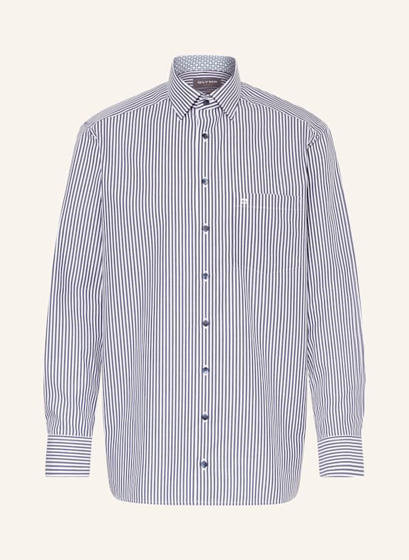 OLYMP Hemd Luxor comfort fit DUNKELBLAU/ WEISS