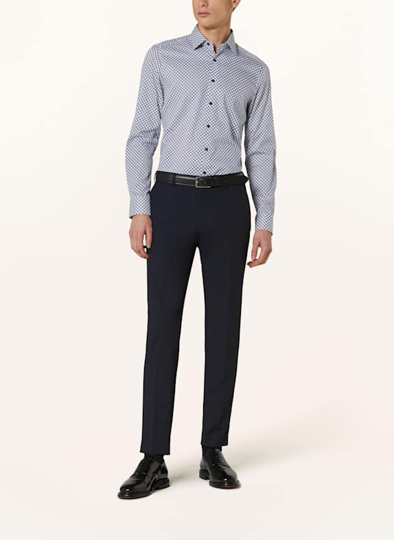 OLYMP Hemd Level Five body fit mit extralangem Arm BLAU / WEISS / HELLBLAU
