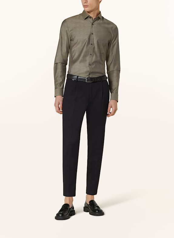 OLYMP Hemd No. Six super slim TAUPE