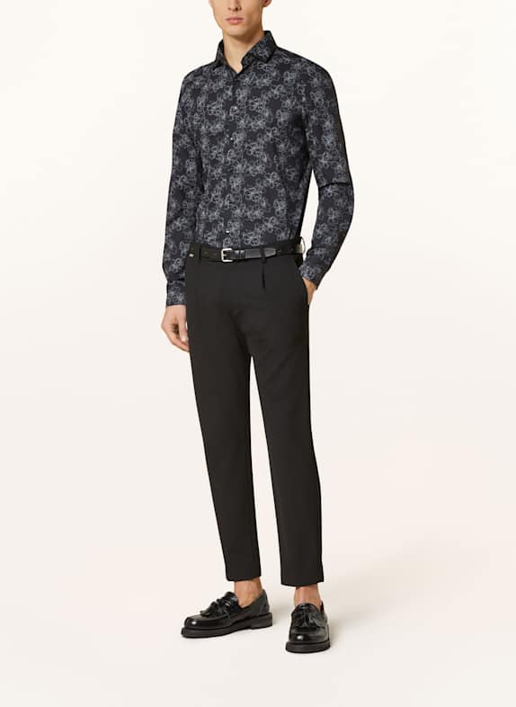 OLYMP Hemd Level Five body fit SCHWARZ / HELLGRAU