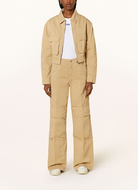 HUGO BLUE Cropped-Jacke ADANA BEIGE