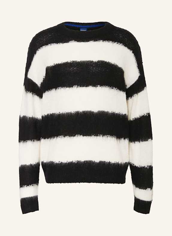 HUGO BLUE Pullover SOMI SCHWARZ/ ECRU