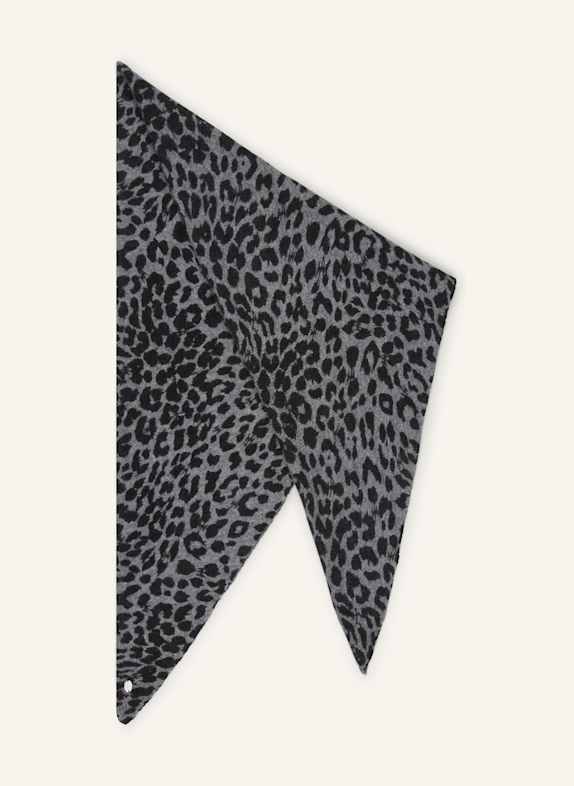 friendly hunting Dreieckstuch aus Cashmere GRAU/ SCHWARZ