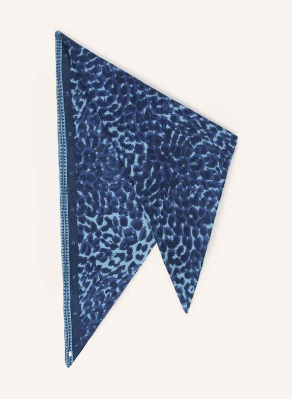 friendly hunting Dreieckstuch aus Cashmere HELLBLAU/ BLAU/ DUNKELGRAU
