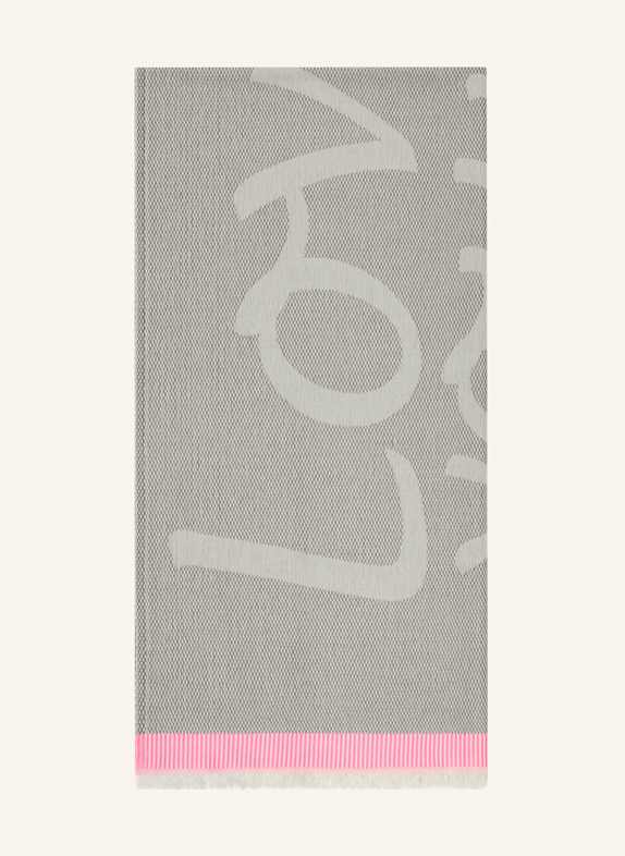 CODELLO Jacquard-Schal GRAU/ CREME/ ROSA