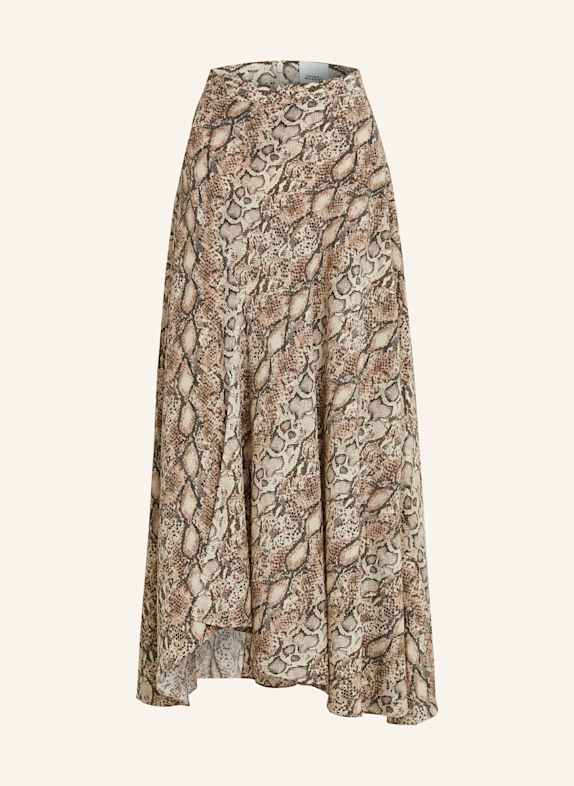 ISABEL MARANT Satinrock SAKURA aus Seide BRAUN/ DUNKELBRAUN/ HELLBRAUN