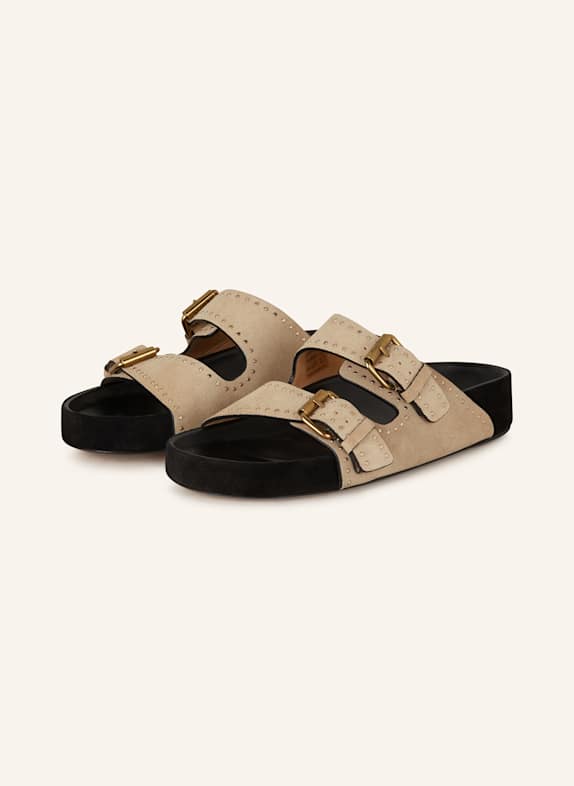 ISABEL MARANT Pantoletten LENNYO mit Nieten BEIGE