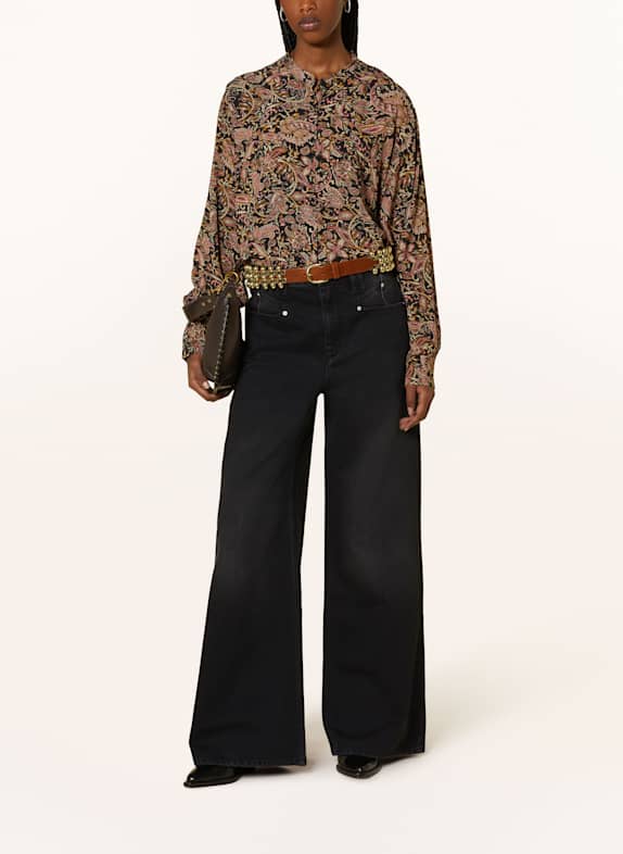 MARANT ÉTOILE Bluse CATCHELL SORT / KHAKI / RØD