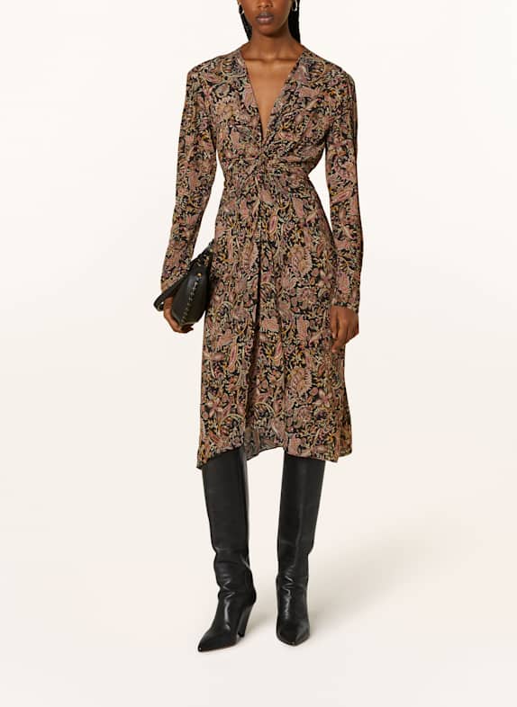 MARANT ÉTOILE Kleid ZELIHA SCHWARZ / BRAUN / ROT