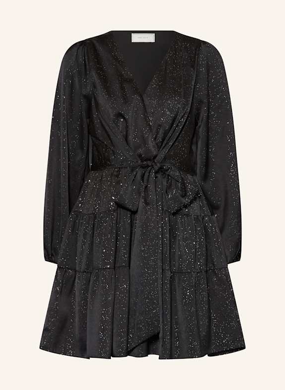 NEO NOIR Kleid VIVINA in Wickeloptik SCHWARZ