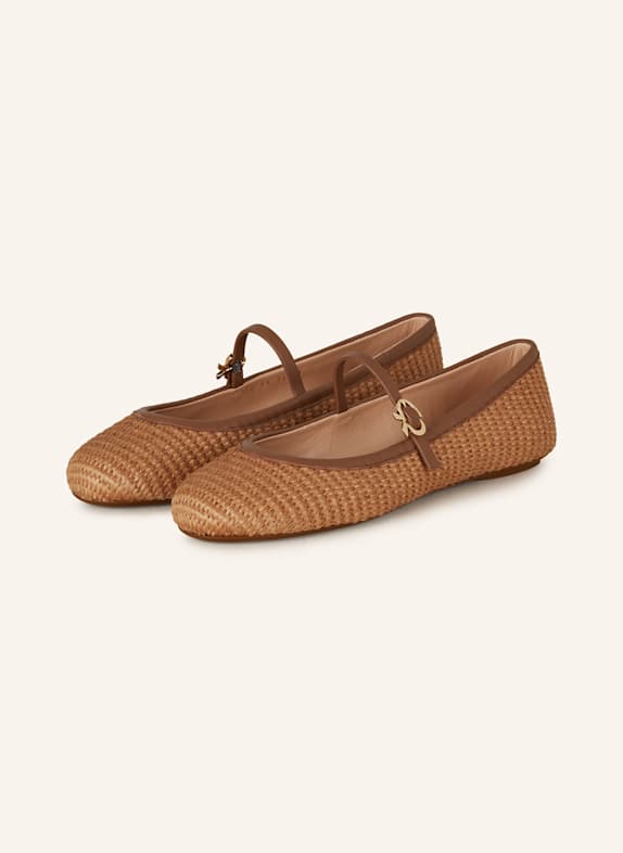 Gianvito Rossi Mary-Jane-Ballerinas CARLA COGNAC