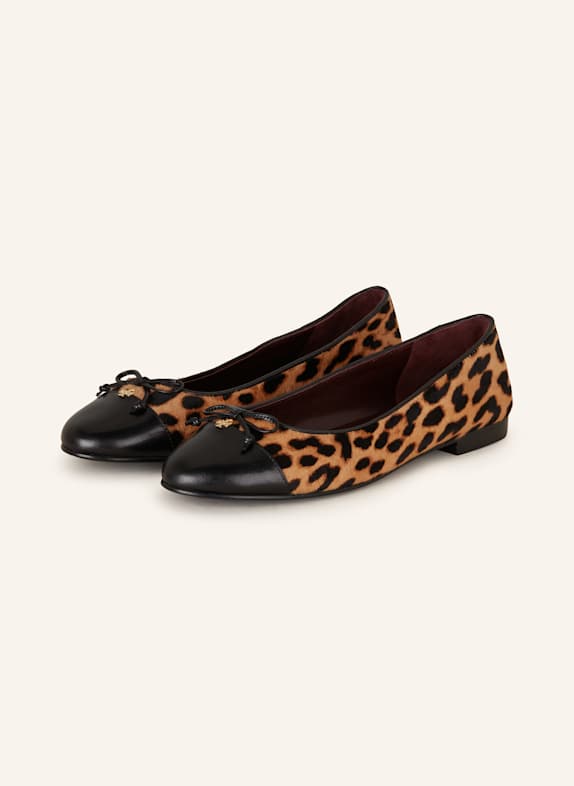 TORY BURCH Ballerinas COGNAC/ SCHWARZ