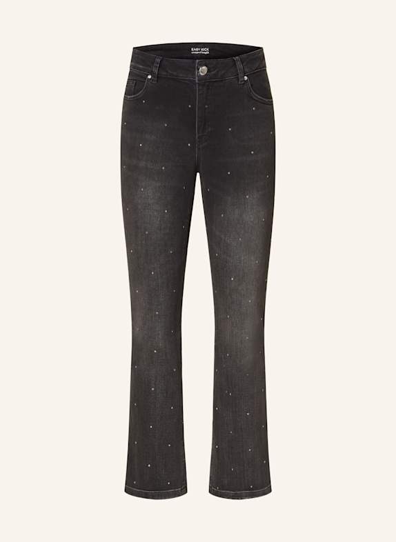 oui Jeans mit Schmucksteinen 9800 darkgrey denim
