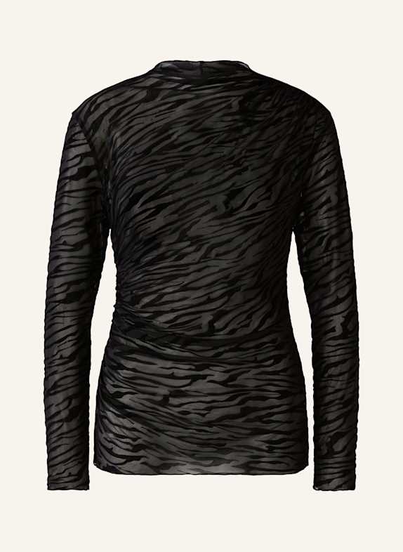 oui Longsleeve aus Mesh SCHWARZ