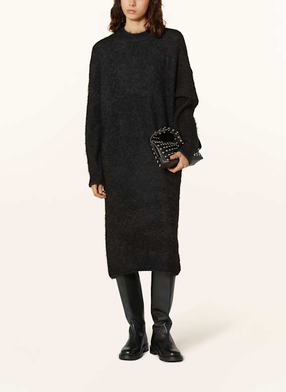 American Vintage Sukienki koszulowe WEEKEND Max Mara NUNY z dodatkiem alpaki CZARNY