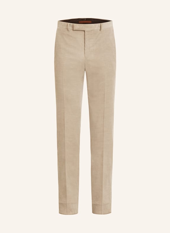 ZEGNA Pantalon en velours côtelé coupe classique TAUPE