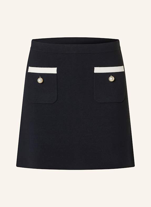 ESSENTIEL ANTWERP Knit skirt HARKET with decorative beads DARK BLUE