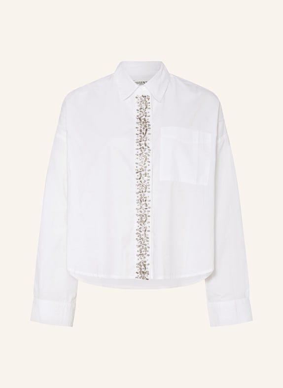 ESSENTIEL ANTWERP HILVER shirt blouse with decorative gems WHITE