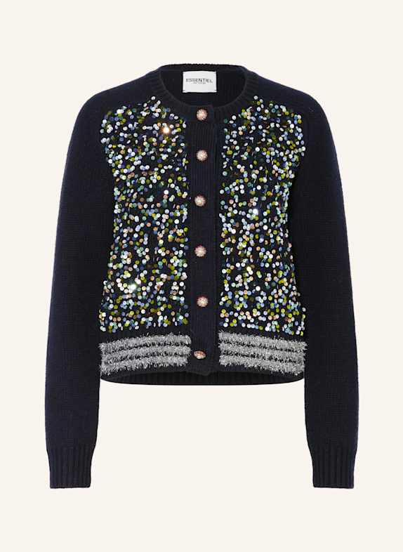 ESSENTIEL ANTWERP HALTER cardigan with sequins DARK BLUE