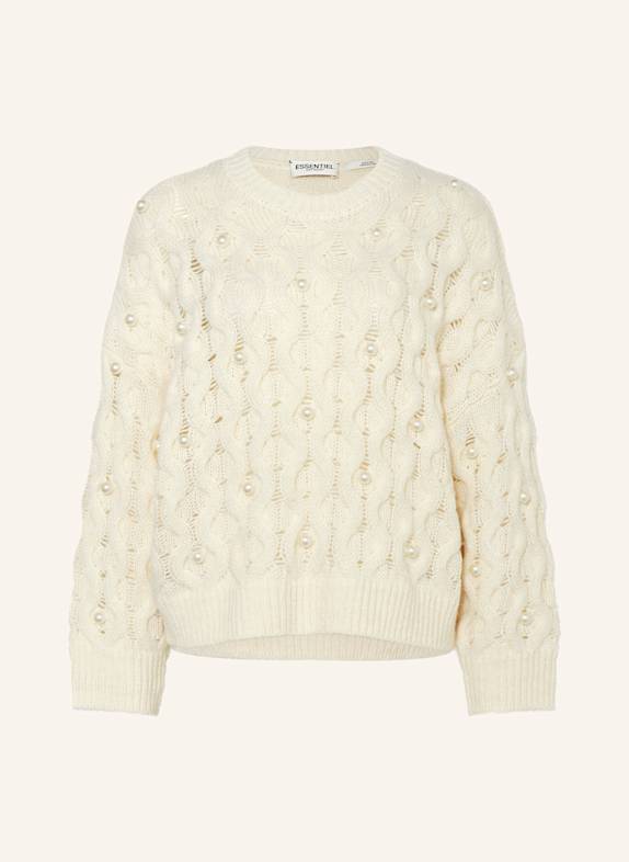ESSENTIEL ANTWERP HALPES sweater with decorative beads WHITE