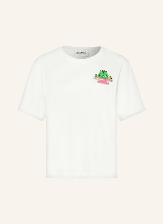 ESSENTIEL ANTWERP T-shirt HARISSON with sequins WHITE