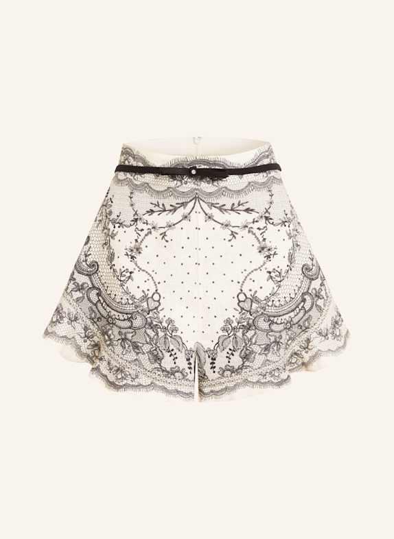 ZIMMERMANN Leinenshorts CRUSH CREME/ SCHWARZ