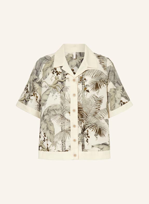 ZIMMERMANN Bluse WYLIE WEISS/ GRÜN/ DUNKELGRÜN