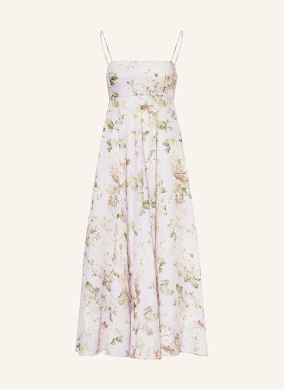 ZIMMERMANN Leinenkleid ACACIA HELLLILA/ HELLGRÜN