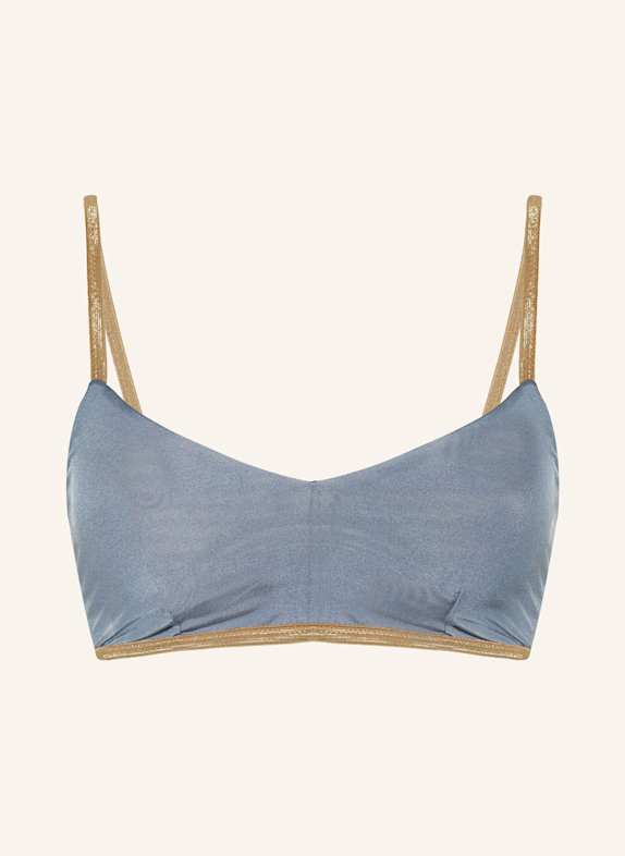 MYMARINI Bustier-Bikini-Top SHINE zum Wenden mit UV-Schutz 50+ BLAUGRAU