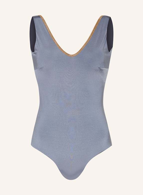 MYMARINI Badeanzug SHINE zum Wenden mit UV-Schutz 50+ DUNKELBLAU/ BLAUGRAU