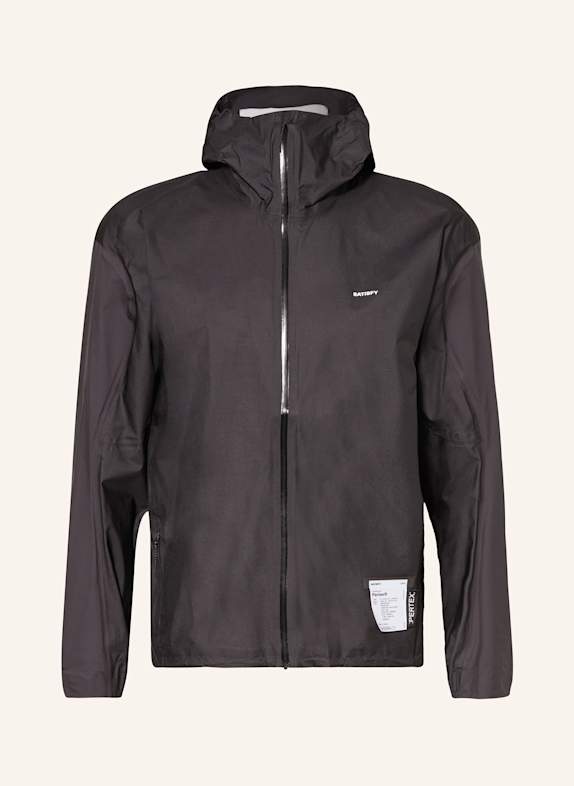 SATISFY Laufjacke 3L RAIN FLY JACKET SCHWARZ