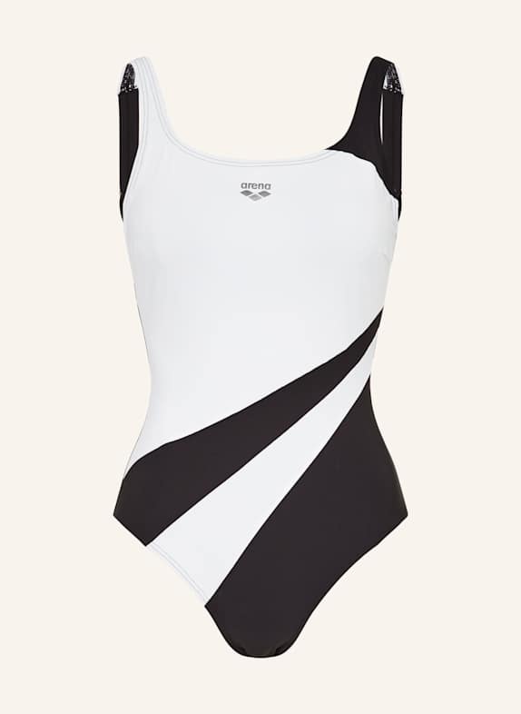 arena Shape-Badeanzug LILIANA mit UV-Schutz SCHWARZ/ WEISS