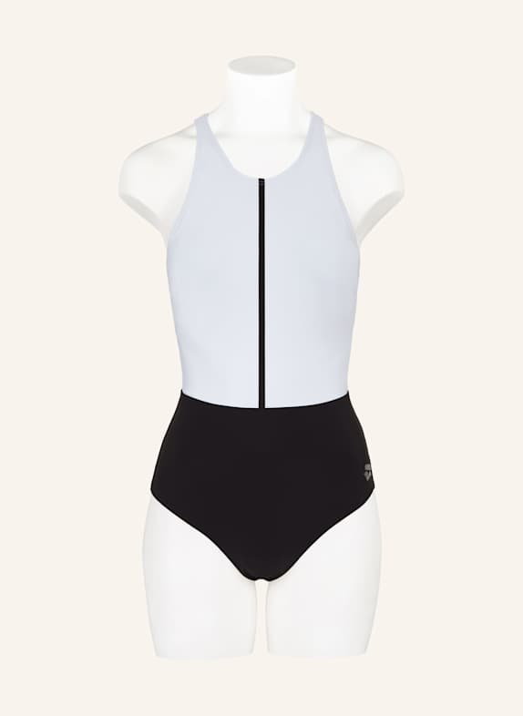 arena Shape-badpak SILVIA met UV-bescherming ZWART / WIT