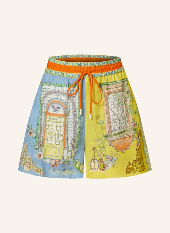 ALÉMAIS Shorts MONTE GELB/ BLAUGRAU/ ORANGE
