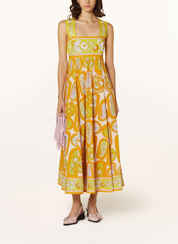 ALÉMAIS Kleid DIANA HELLORANGE/ DUNKELORANGE/ GELB