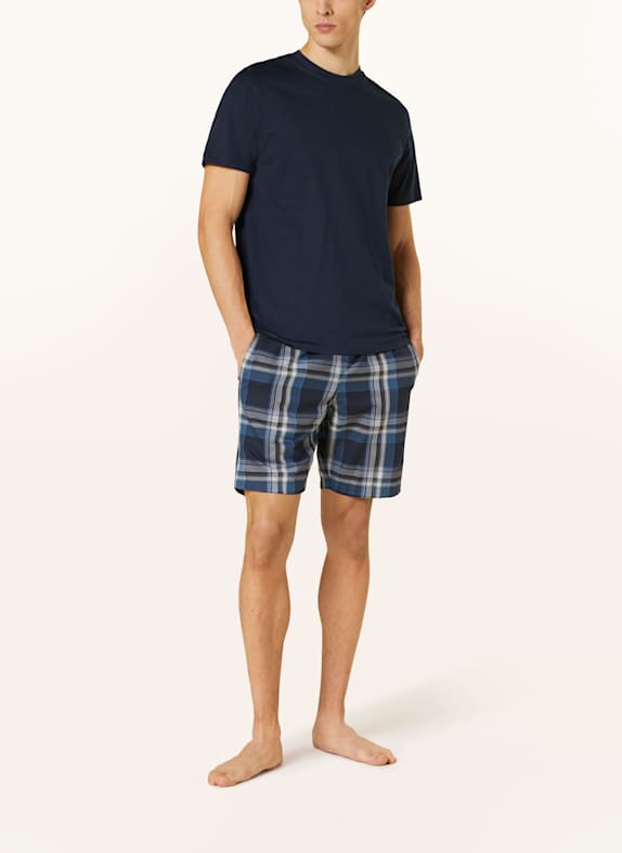 SCHIESSER Slaapshort MIX+RELAX DONKERBLAUW / BLAUW / GRIJS