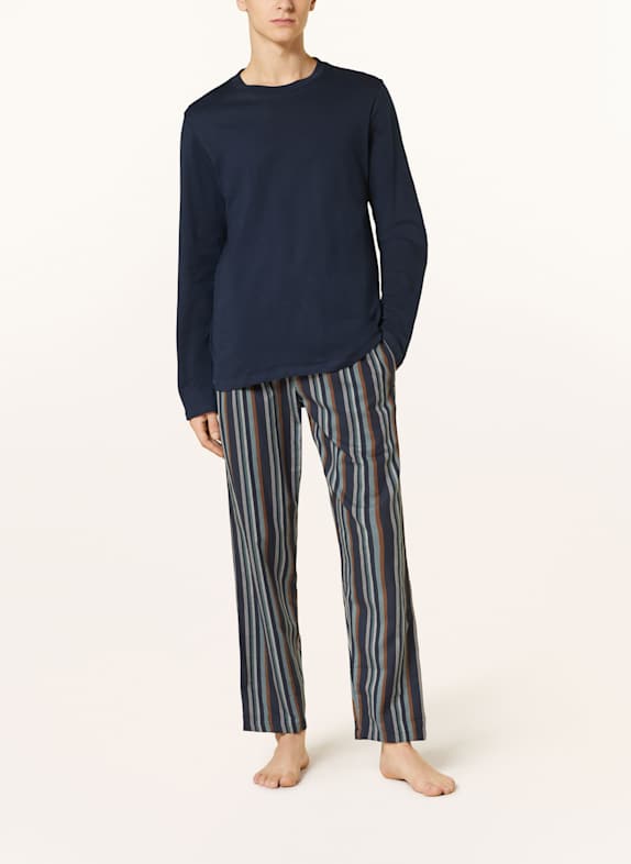 SCHIESSER Slaapshirt MIX+RELAX DONKERBLAUW