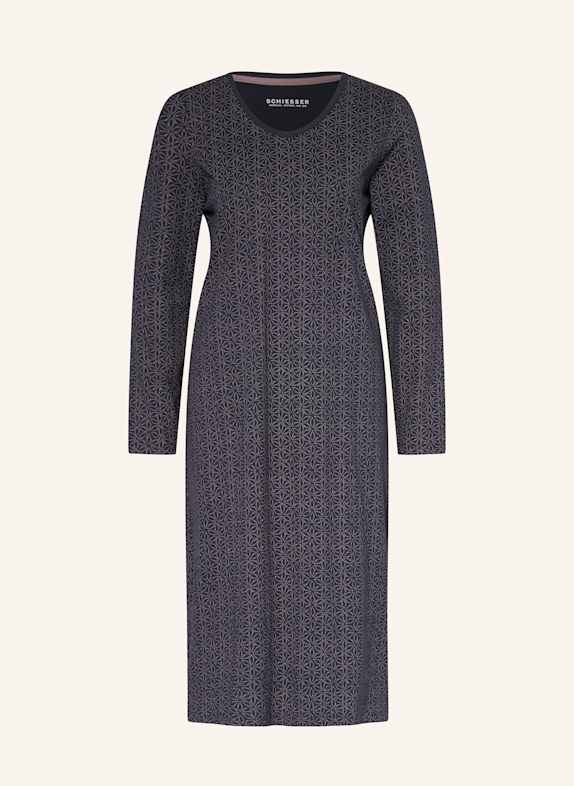 SCHIESSER Nachthemd COMFORT ESSENTIALS DUNKELBLAU / ROSÉ