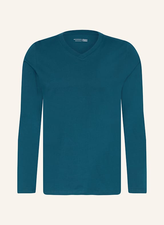 SCHIESSER Schlafshirt MIX+RELAX PETROL