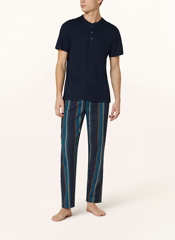 SCHIESSER Slaapshirt MIX+RELAX DONKERBLAUW