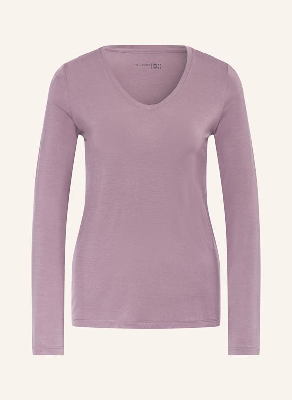 SCHIESSER Pajama shirt MIX+RELAX LIGHT PURPLE