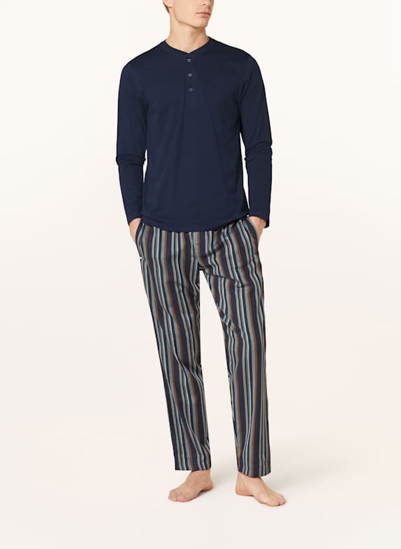 SCHIESSER Slaapshirt MIX+RELAX DONKERBLAUW