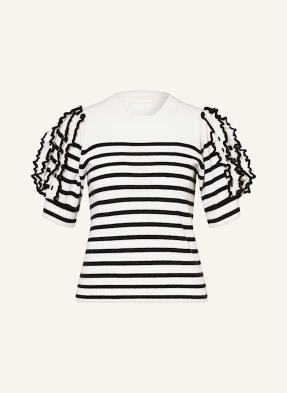 ULLA JOHNSON Strickshirt OTTILIE aus Cashmere CREME/ SCHWARZ