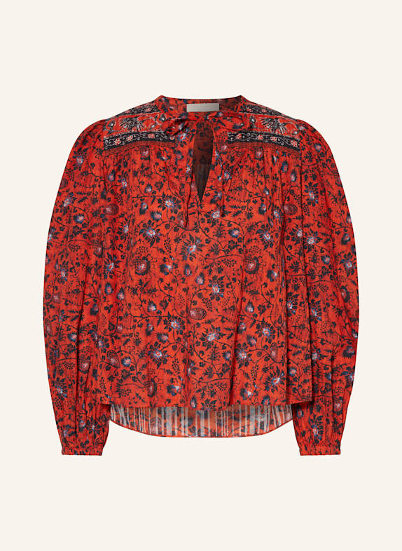 ULLA JOHNSON Blusenshirt TILLIE ROT/ DUNKELBLAU/ HELLBLAU