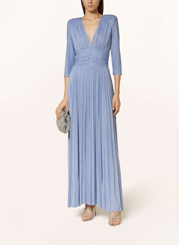 LIU JO Kleid mit 3/4-Arm und Glitzergarn HELLBLAU