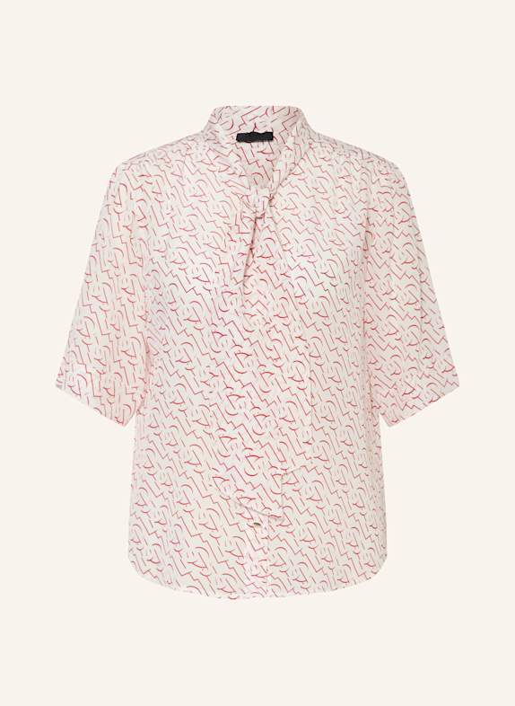 LIU JO Seidenbluse mit Schluppe WEISS/ ROT