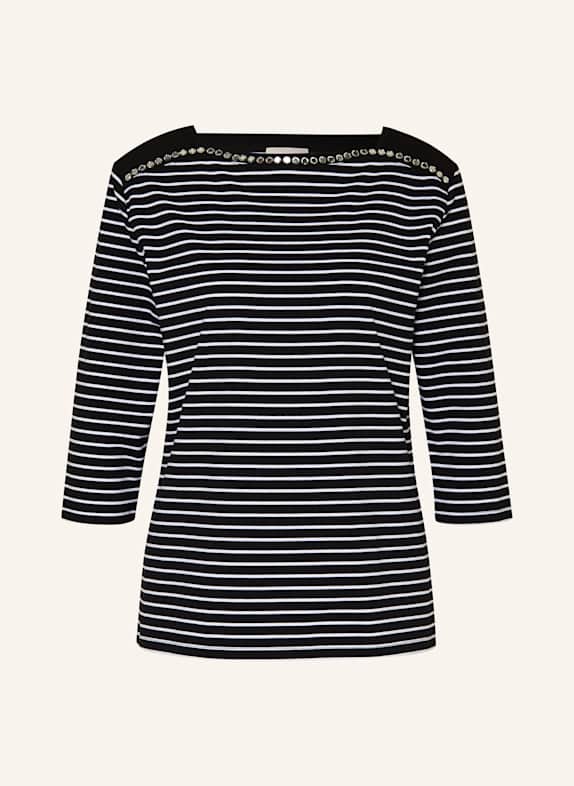 LIU JO Shirt mit 3/4-Arm SCHWARZ/ WEISS