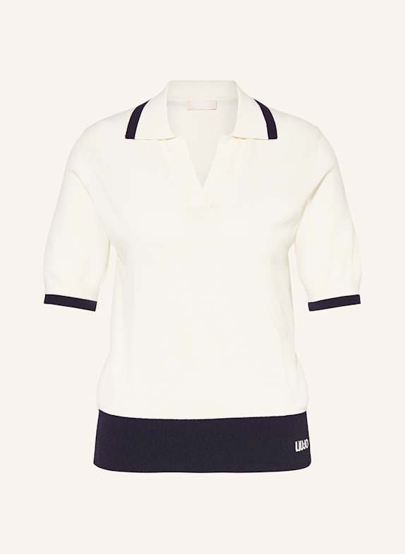LIU JO Strickshirt ECRU/ DUNKELBLAU