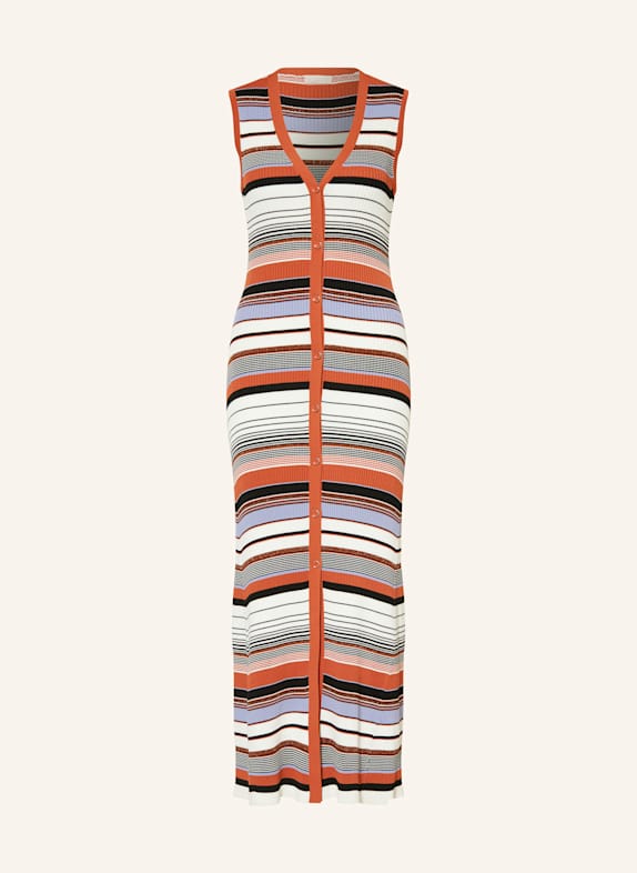 LIU JO Strickkleid mit Glitzergarn DUNKELORANGE/ WEISS/ SCHWARZ