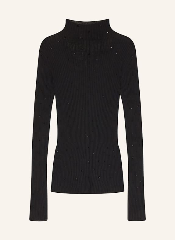 LIU JO Pullover mit Schmucksteinen SCHWARZ